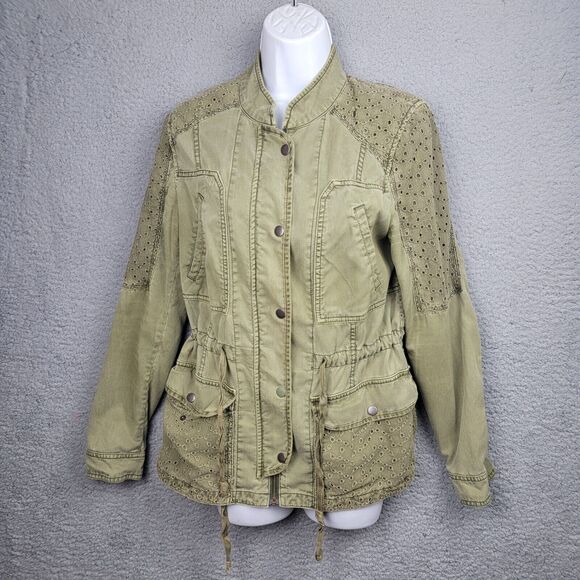 Anthropologie Hei Hei Jacket Women Small Military Army Green Utility Jacket - Picture 11 of 16